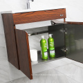 Wholesale stainless steel brown wood grain bathroom vanities for bathroom